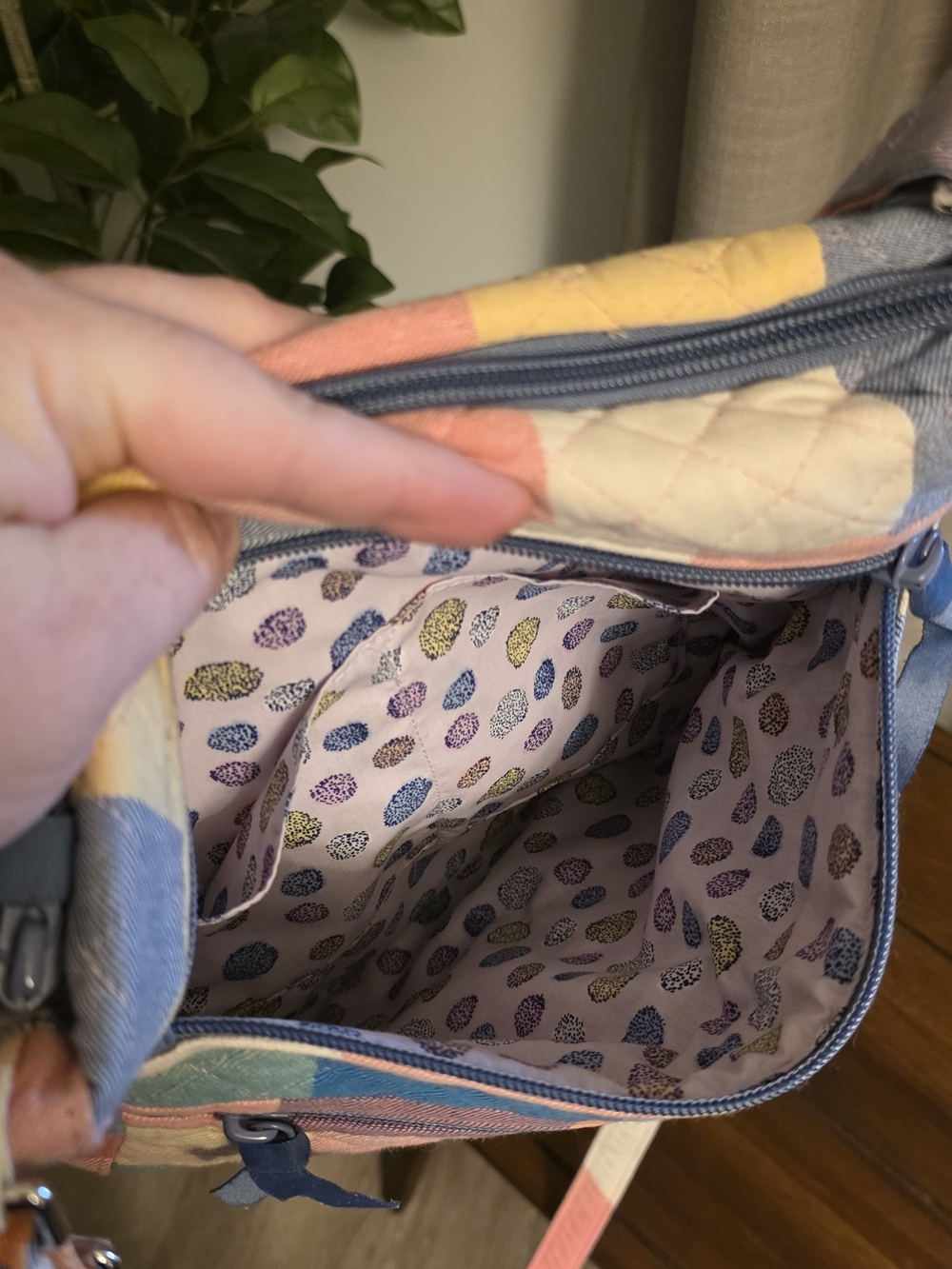 Vera Bradley Triple Zip Patchwork Crossbody - Picture 5 of 7